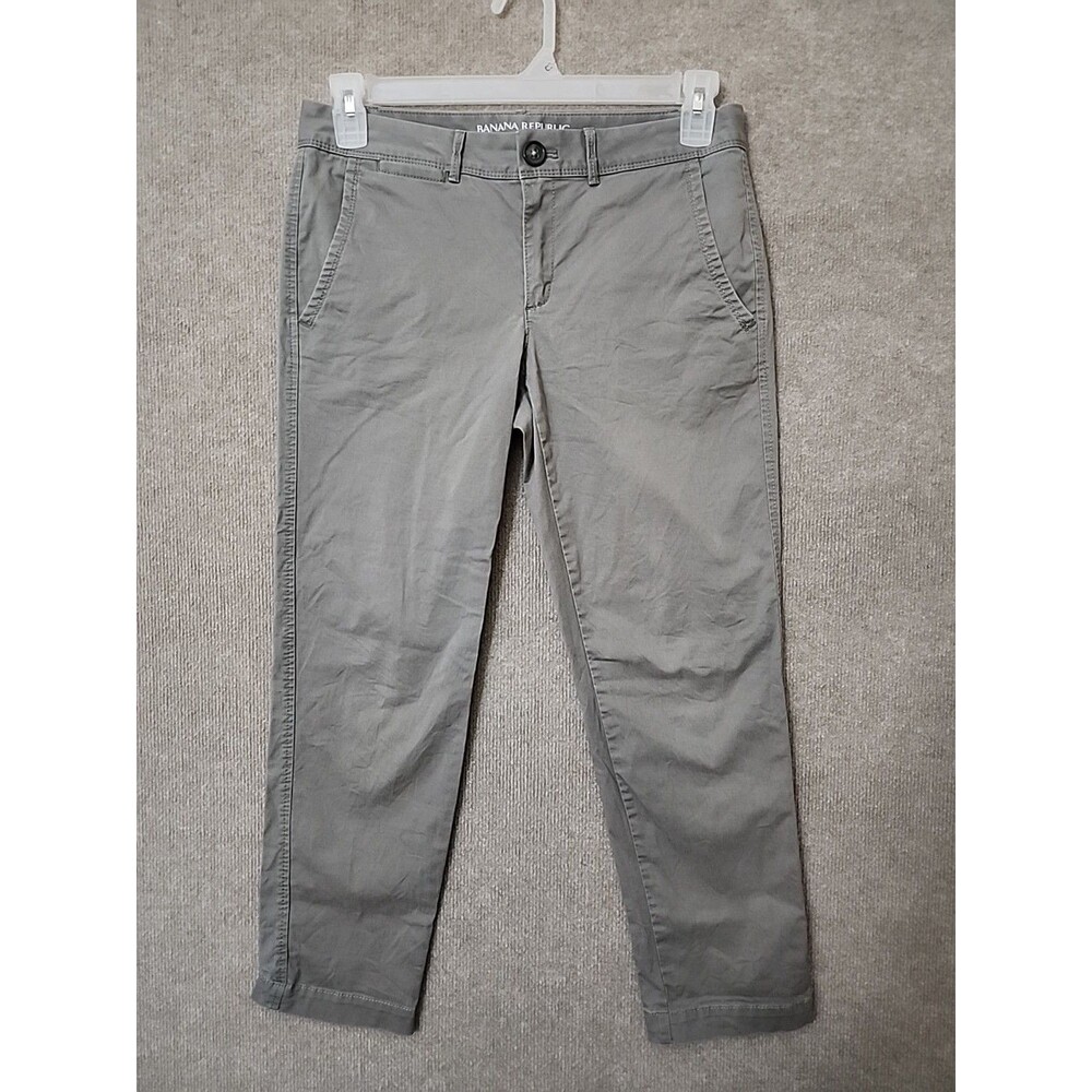 Banana Republic Gray Cotton Chino Pants